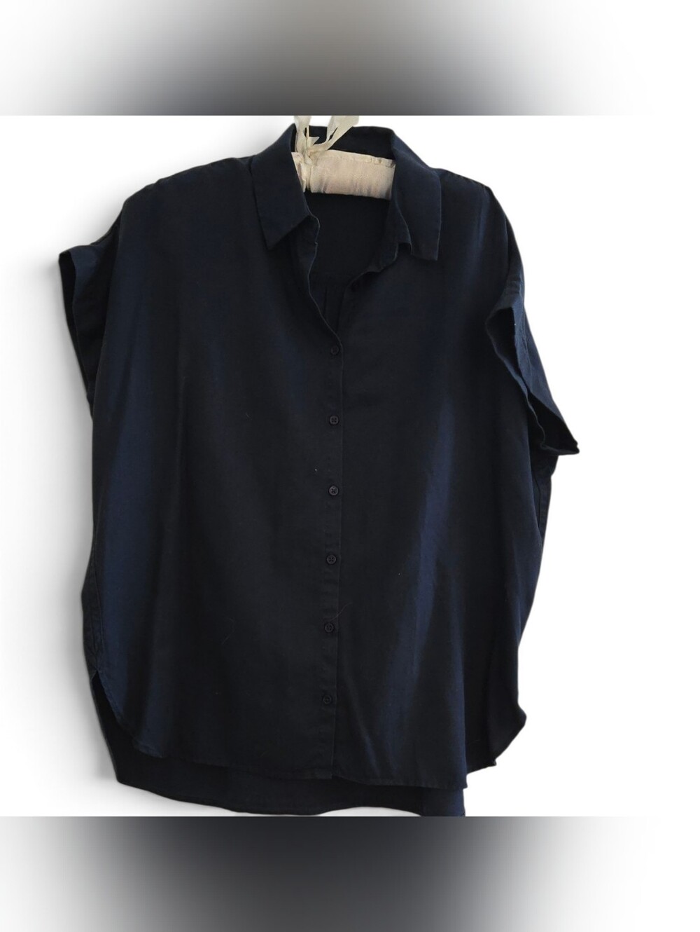 Vintage Wash Tencel Camp Shirt Navy